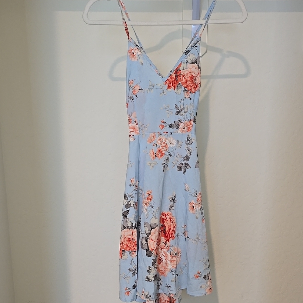 Floral Blue Dress